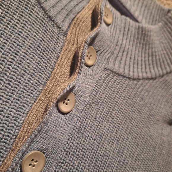 Club Room Men's Ribbed Four-Button Sweater, Blue Wing Hthr, Size XL NWT - Picture 10 of 16